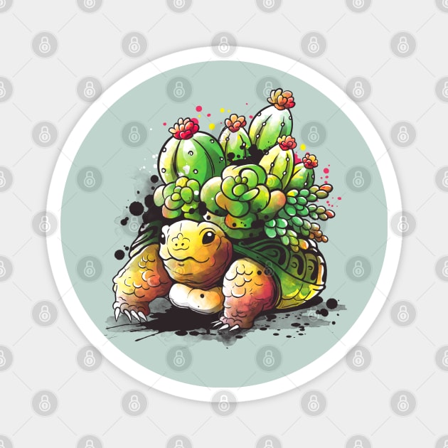 Succulent tortoise Magnet by NemiMakeit